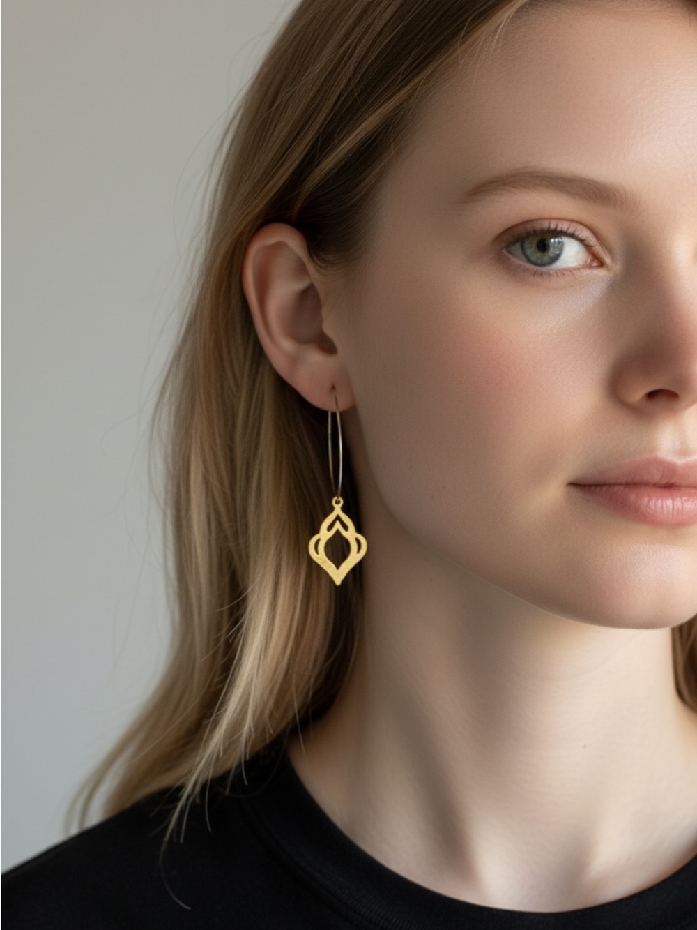 9/24 Elegant Gold Drop Filigree Earrings - Women Jewelry